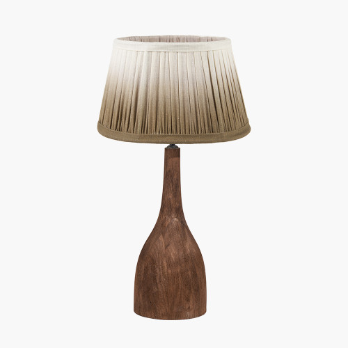 Corella brown Lamp/scallop 40cm taupe shade