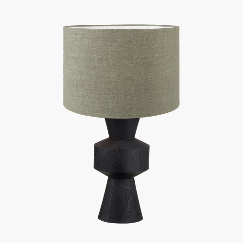 Koa Black Lamp/Edward 35cm Green shade