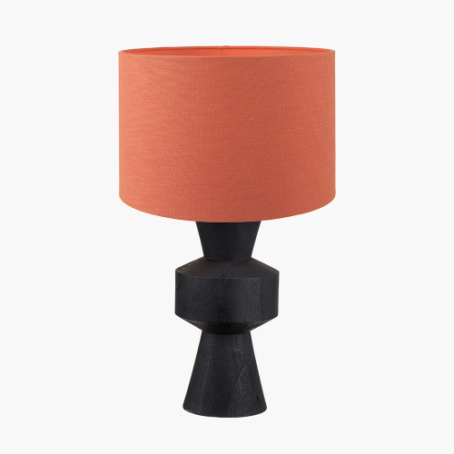 Koa Black Lamp/Lino 35cm Cinnamon shade