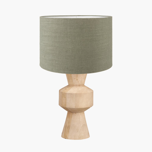 Koa Natural Lamp/Edward 35cm Green shade