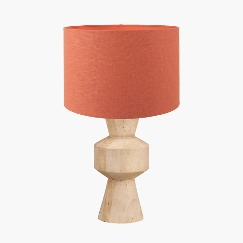 Koa Natural Lamp/Lino 35cm Cinnamon shade