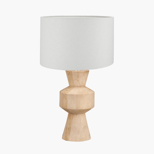 Koa Natural Lamp/Lino 35cm White shade