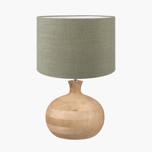Kiah Natural Lamp/Edward 40cm green shade