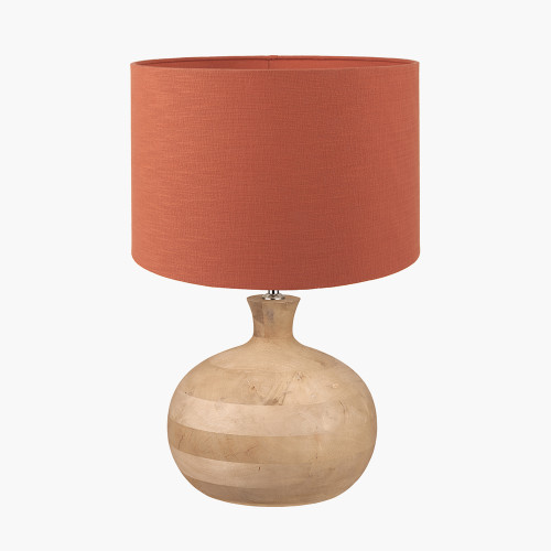 Kiah Natural Lamp/Lino 40cm Cinnamon shade