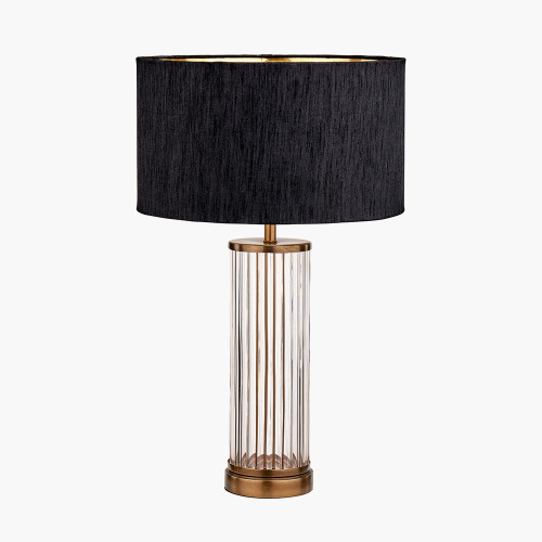 Ciara Brass Lamp & Stellan 35cm Black Shade