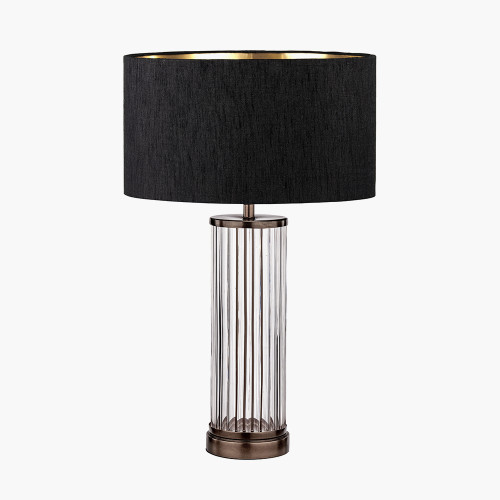 Ciara Bronze Lamp& Stellan 35cm black Shade