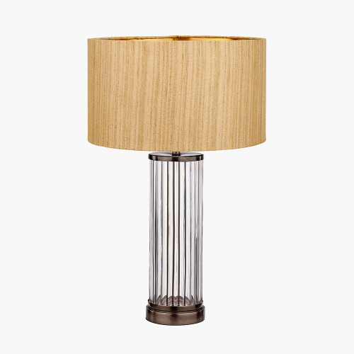 Ciara Bronze Lamp & Stellan 35cm gold Shade