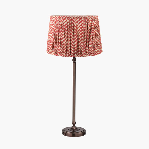 Piero Bronze Lamp & Vienna 35cm Red shade 