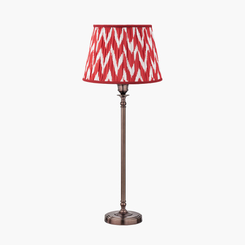 Piero Bronze Lamp/Kamilah 35cm red shade