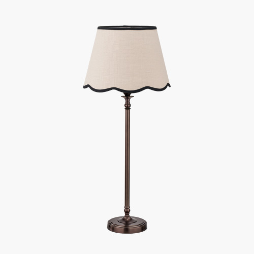 Piero Bronze Lamp/Tabitha 35cm cream shade