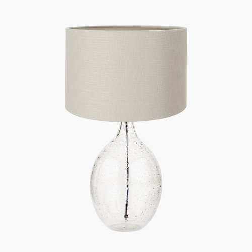 Elysia Bubble Glass Lamp/lino 40cm grey shade