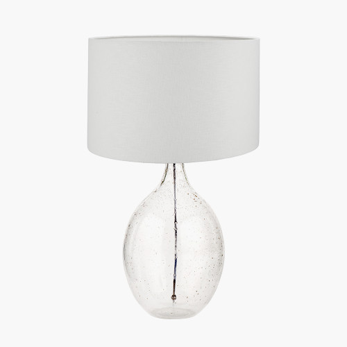 Elysia Bubble Glass Lamp/lino 40cm white shade