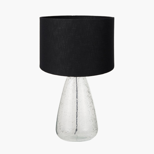 Elysia Bubble Glass Lamp/lino 40cm black shade