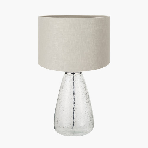 Elysia Bubble Glass Lamp/lino 40cm grey shade