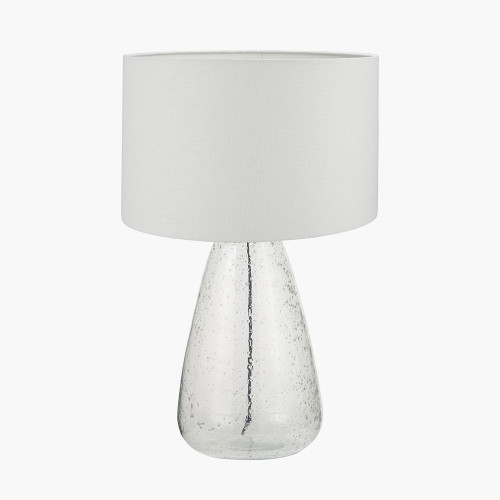 Elysia Bubble Glass Lamp/lino 40cm white shade