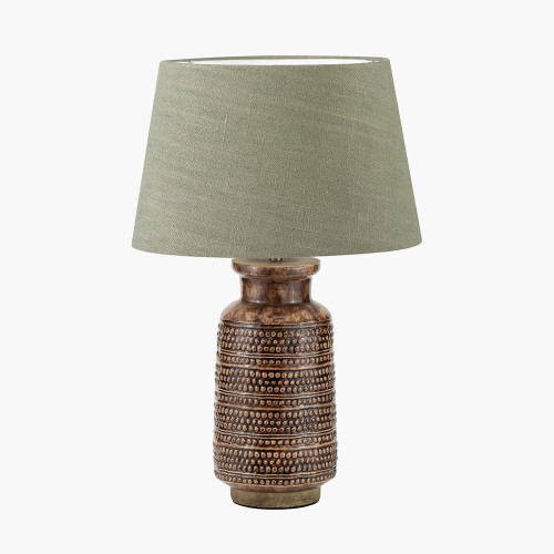 Brown Base & Milos 35cm Green shade