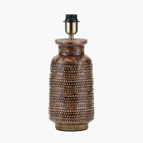 Theano Dot Brown Glaze Table Lamp Base