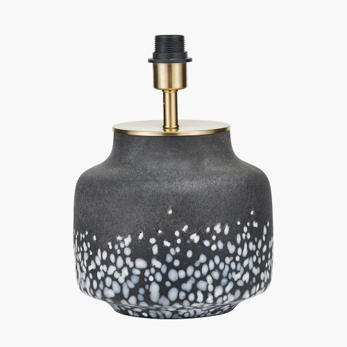 Etna Black and White Glass Table Lamp Base