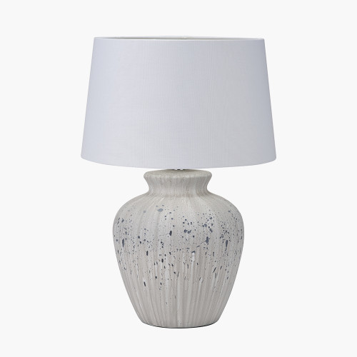 Kalli Grey Flecked Ceramic Table Lamp