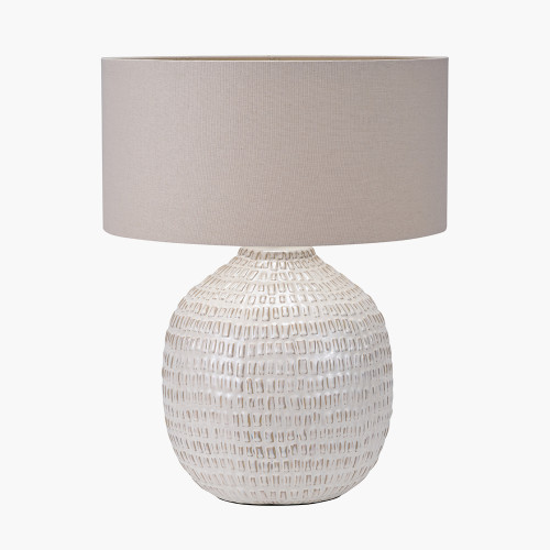 Signe White Textured Ceramic Table Lamp