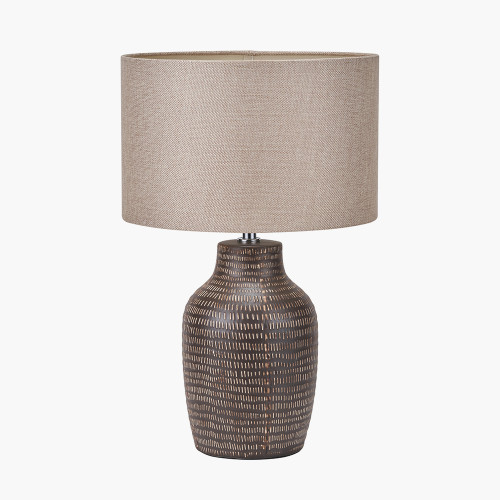 Kai Earth Textured Tall Ceramic Table Lamp