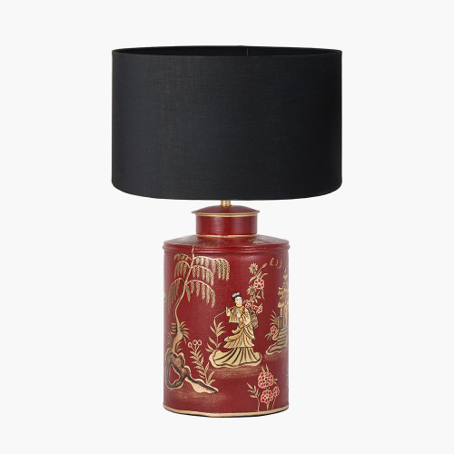 Landscape Red base & Harry 35cm Black Shade