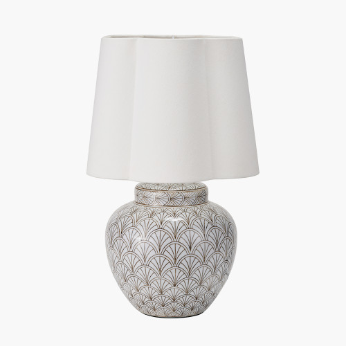 Barbier Base & Posy 35cm White Shade