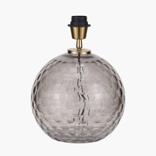 Camille Smoke Grey Glass Table Lamp Base