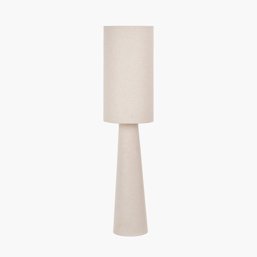 Mirissa White Slubby Fabric Table Lamp