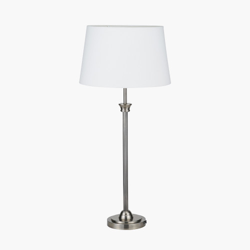 Silver Table Lamp & Winston 35cm shade