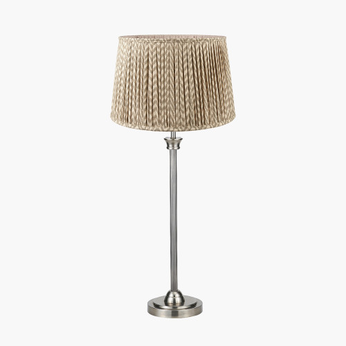 Salvatore Silver Lamp/Vienna 35cm Taupe shade