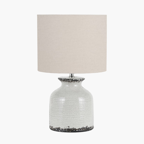 Nori Cream Crackle Ceramic Table Lamp