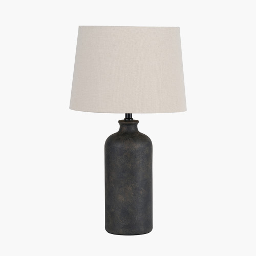 Kovu Bronzed Cylinder Ceramic Table Lamp