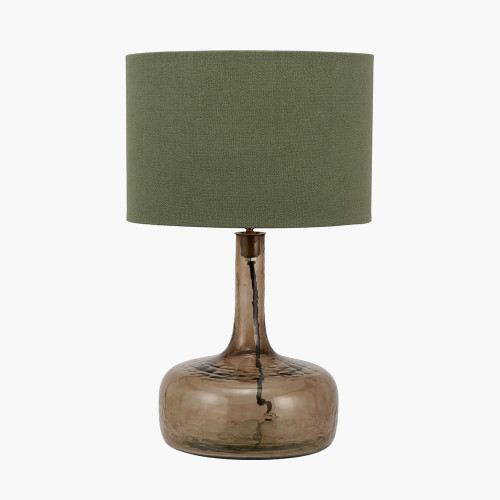 Avani Olive Glass Bottle Table Lamp