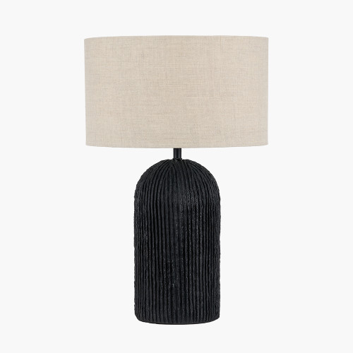 Ananya Black Paper Mache Table Lamp