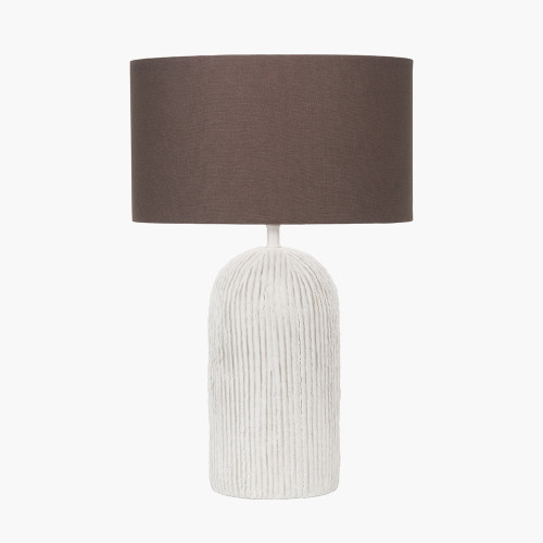 Ananya White Paper Mache Table Lamp