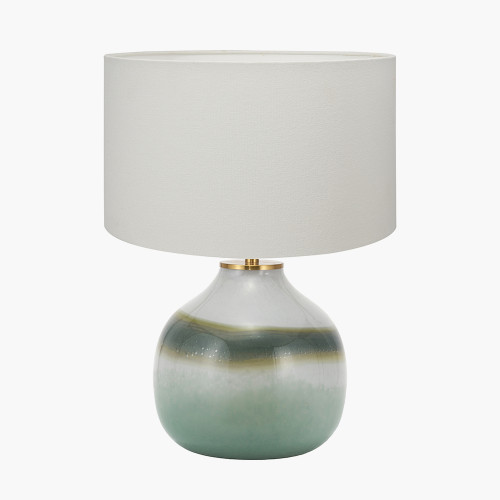 Juno Sage Lamp/Henry 30cm White shade