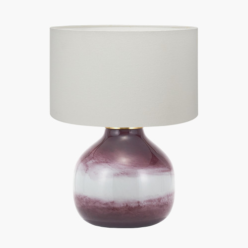 Juno Plum Lamp/Henry 30cm white shade