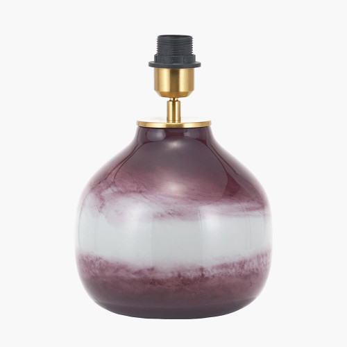 Juno Deep Plum Ombre Glass Table Lamp
