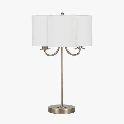 Seraphine Brass Metal/White Table Lamp