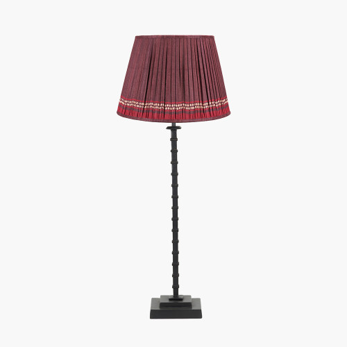 Everett Ribbed Lamp/Samaira Red shade