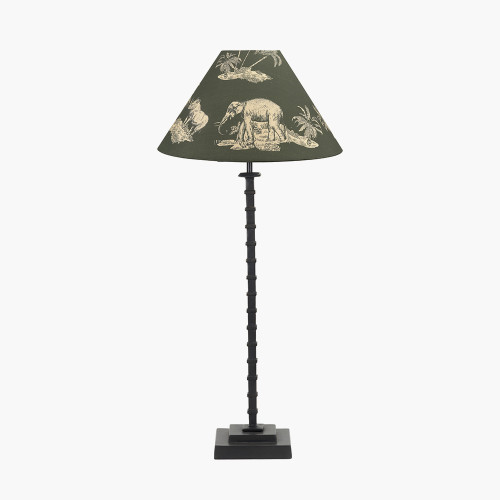 Everett Ribbed Lamp/Nala safari green shade
