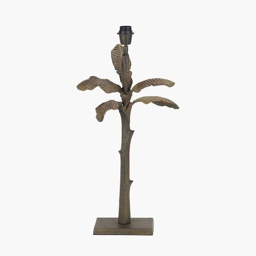 Bali Verdi Gris Metal Palm Tree Lamp Base