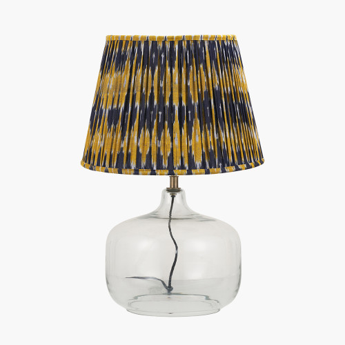 Corby Glass Lamp/Suri 40cm navy shade