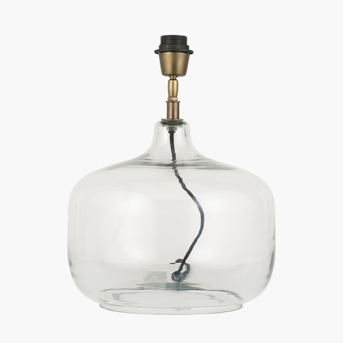 Corby Clear Glass Table Lamp Base