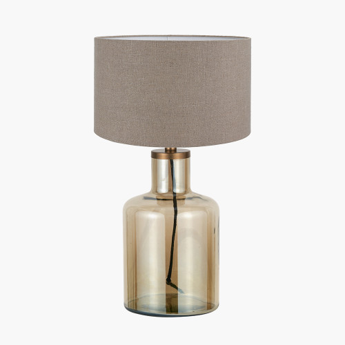 Palmo Smoke Lamp/Edward Natural shade