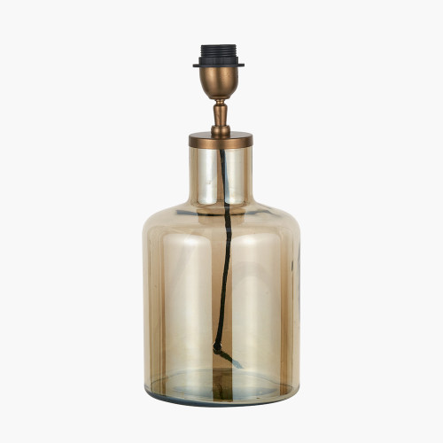 Palmo Smoke Lustre Glass Bottle Lamp Base