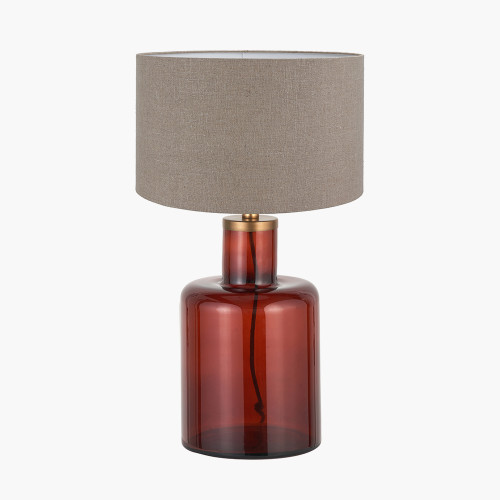 Palmo Amber Lamp/Edward Natural shade