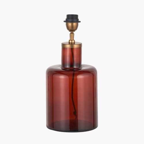 Palmo Amber Glass Bottle Table Lamp Base