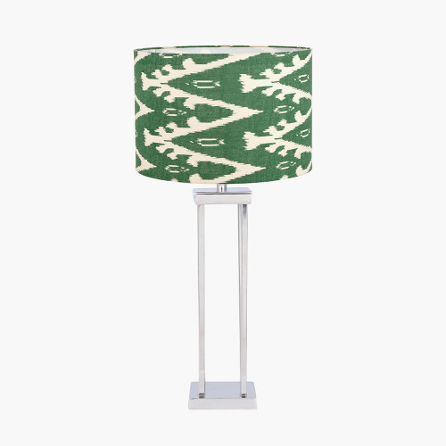 Nickel Lamp/Lars 40cm Green shade